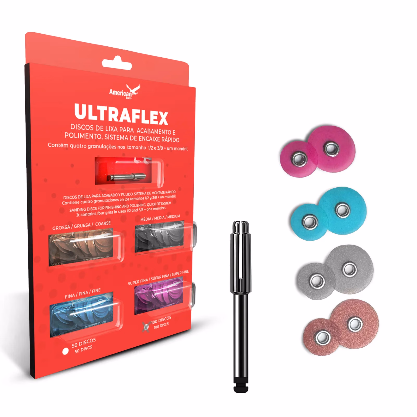 Kit Disco de Lija Ultraflex Encaje Rápido 100 Und