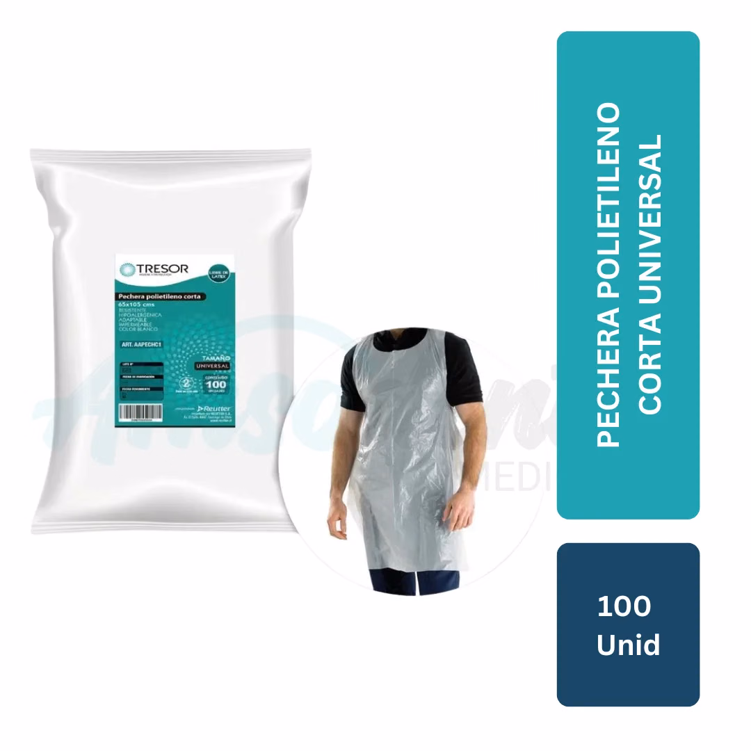 Pechera Polietileno Corta Universal 100 unid