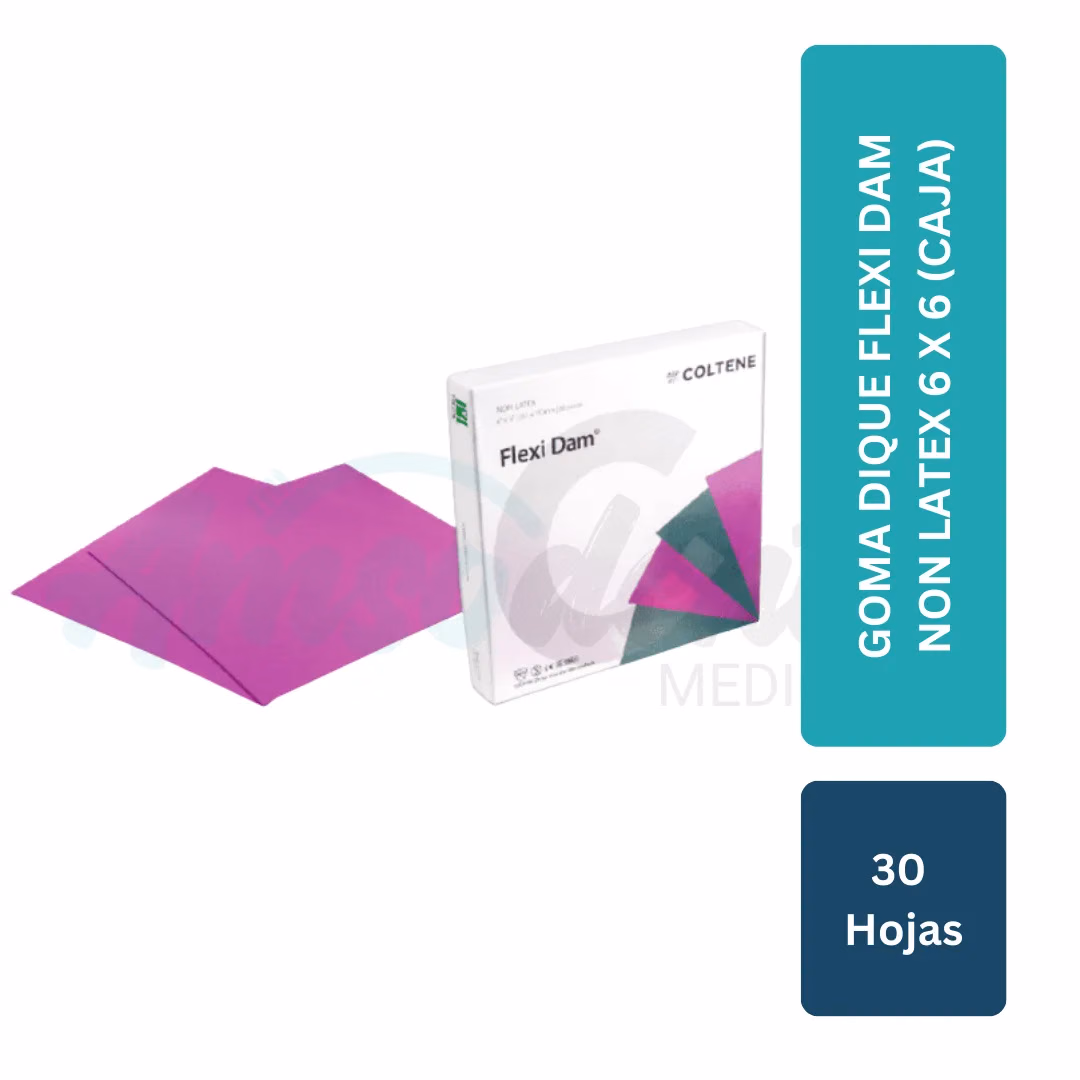 Dique de Goma Flexidam Libre de Látex Hygenic 6x6 (30 hojas)