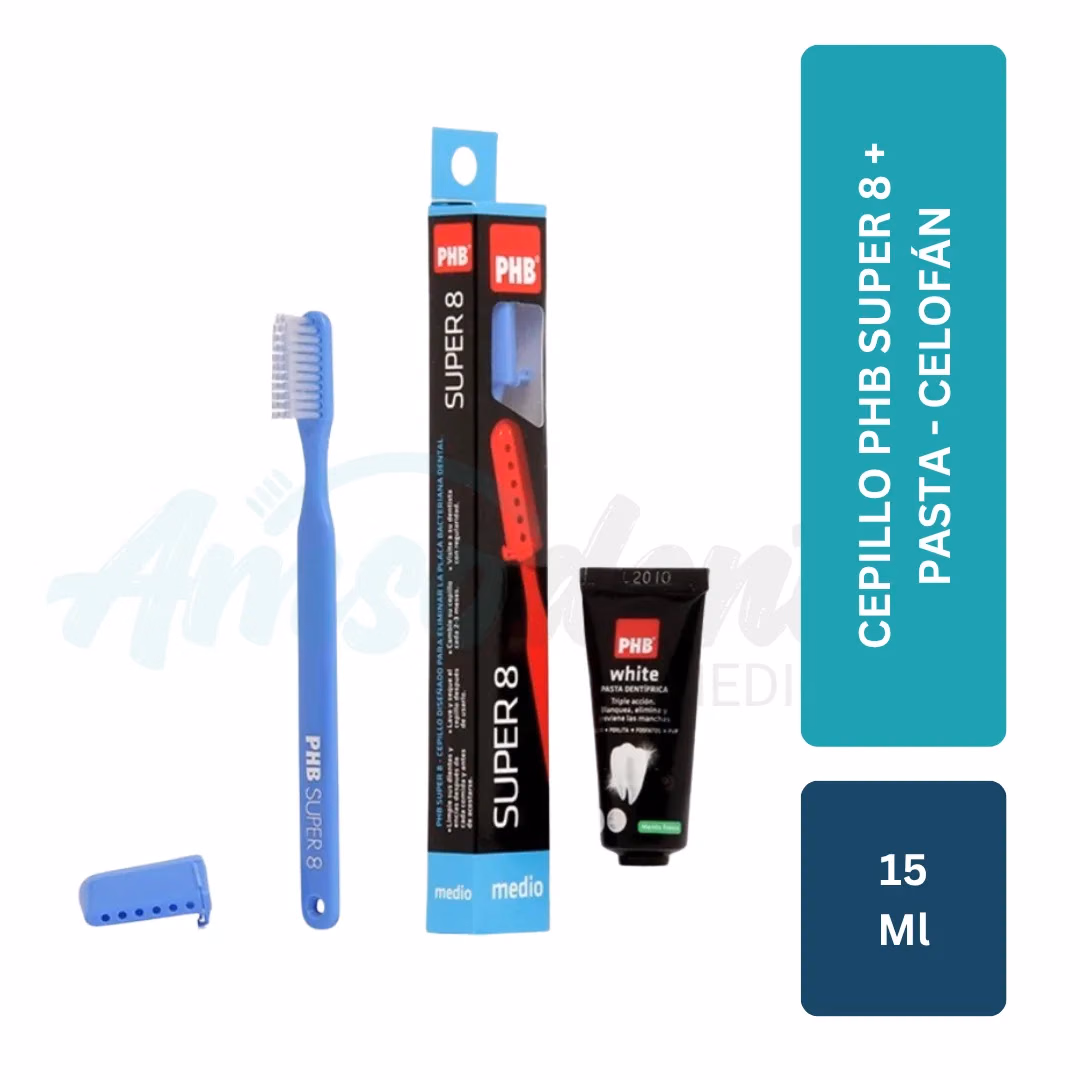 Pack Cepillo PHB Super 8 + Pasta 15mL