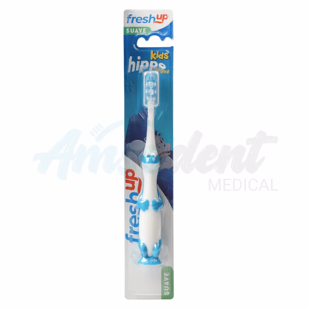 Cepillo Dental Infantil Fresh Up Hippo con Capuchón (3-9 años)