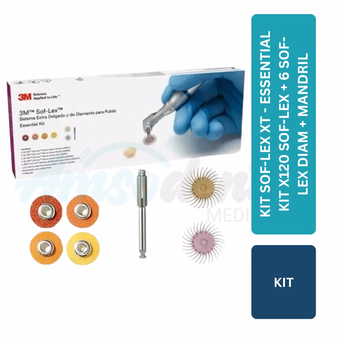 Kit Sof-Lex XT Essential Solventum (120 Discos + 6 Diamantados + Mandril)