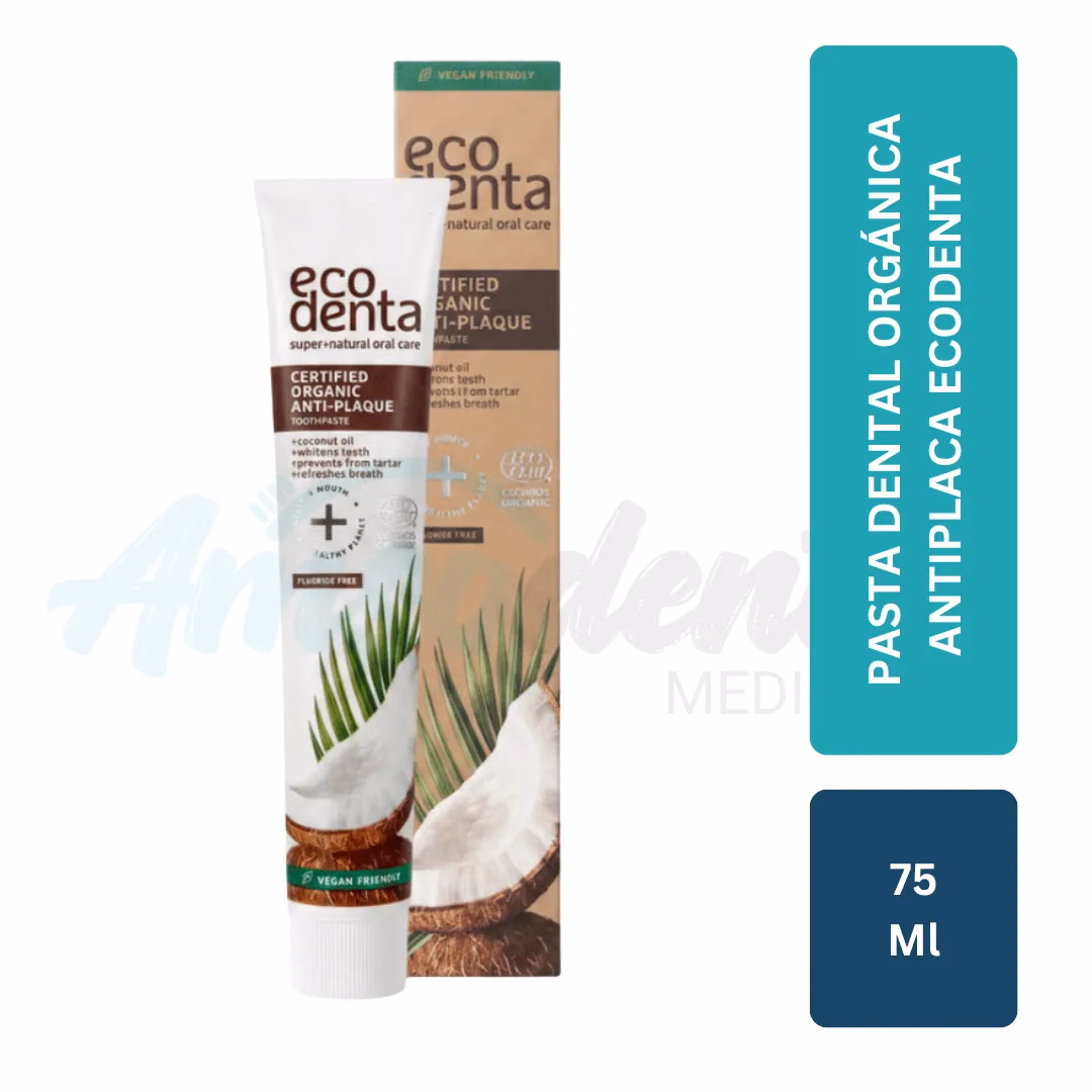 Pasta Dental Orgánica Antiplaca EcoDenta (75 mL)
