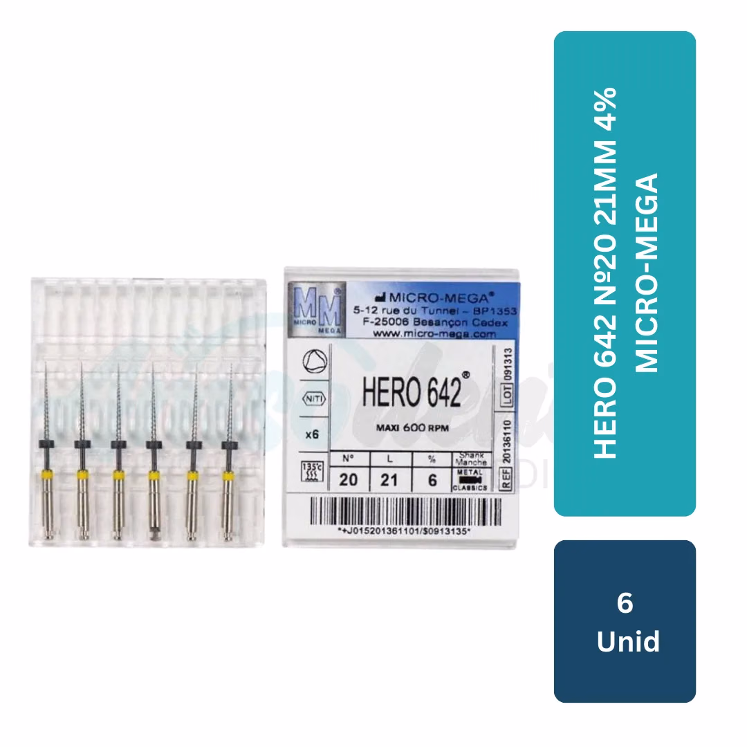Lima Rotatoria Hero 642 Micro-Mega #20 4% (21mm, 6 unid)