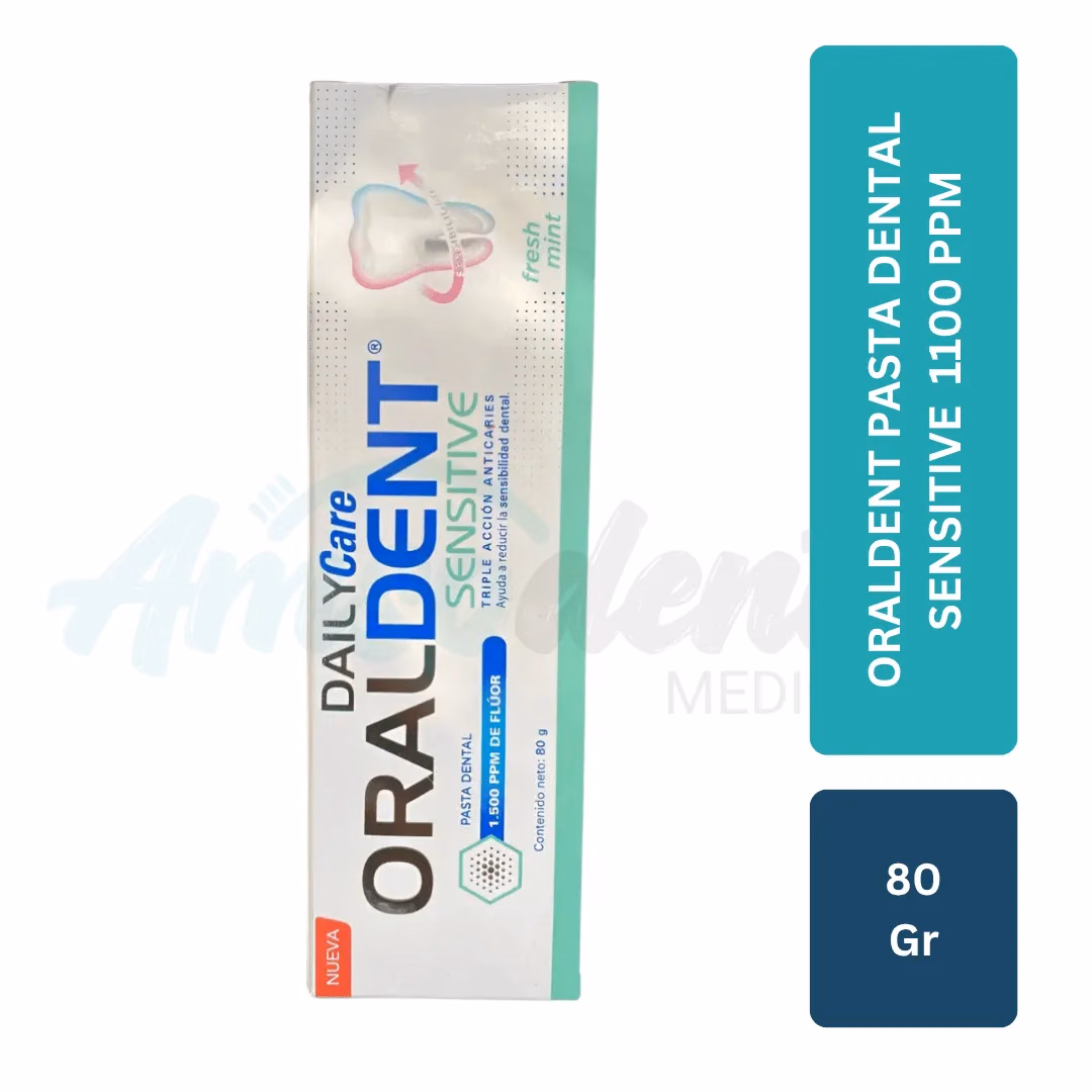 Pasta Dental Oraldent Sensitive 1100 ppm (80 g)