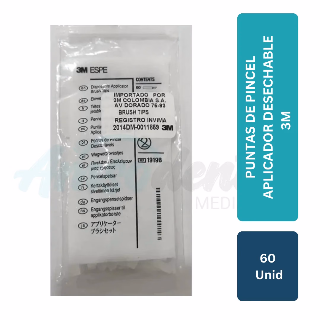 PUNTAS DE PINCEL APLICADOR DESECHABLE 3M PAQ X 60 UND