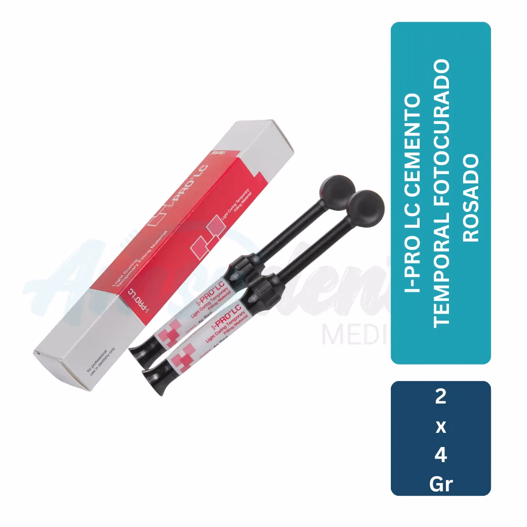 Cemento Temporal Fotocurado Rosado I-Pro LC I-Dental (2x4 g)