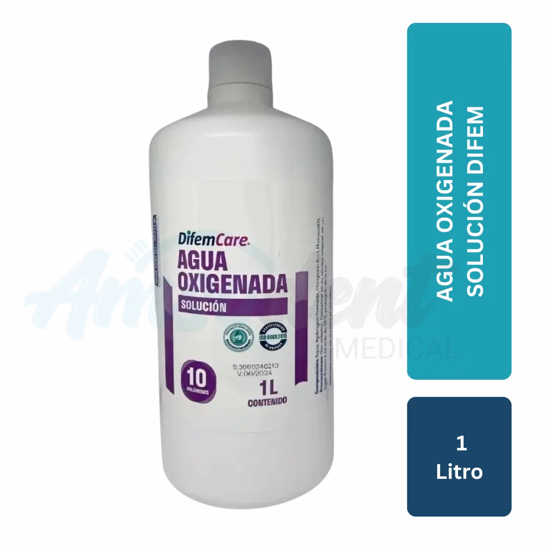 Agua Oxigenada Solución DifemPharma (1 Lt)