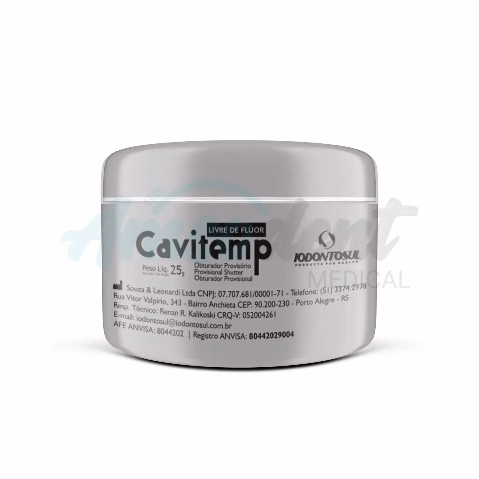 Cemento Temporal sin Fluoruro Cavitemp Iodontosul (25 g)