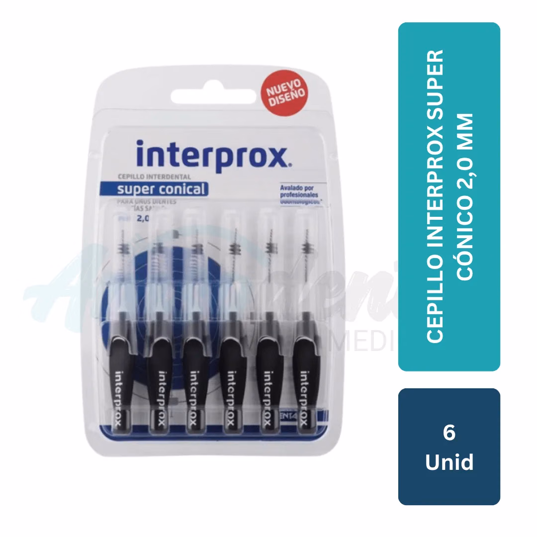 Cepillo Interprox Super Cónico 2,0 mm – 6 unidades