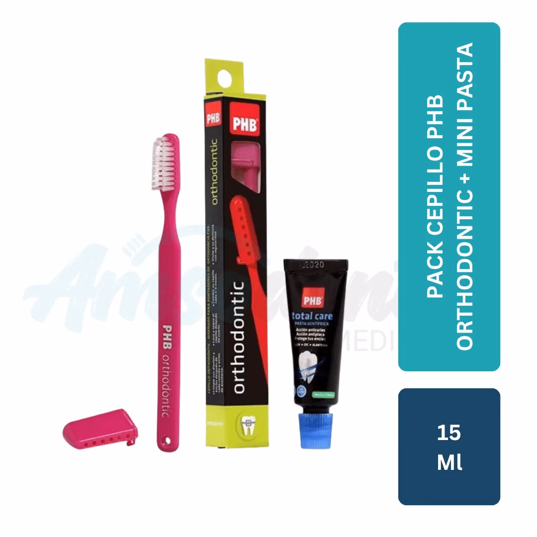 Pack Cepillo PHB Orthodontic + Mini Pasta 15mL