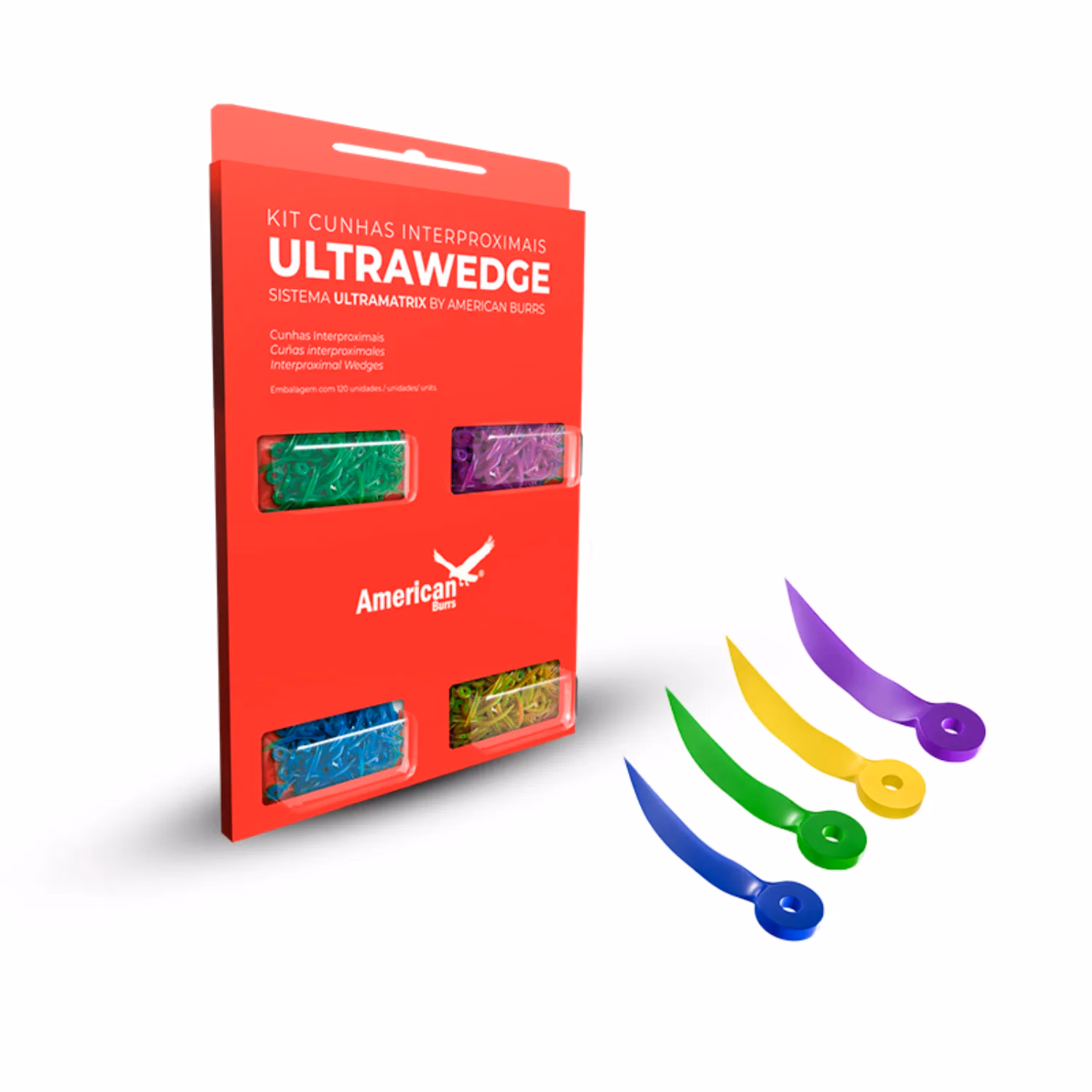 Kit de Cuñas Interproximales Ultrawedge Plásticas Surtidas