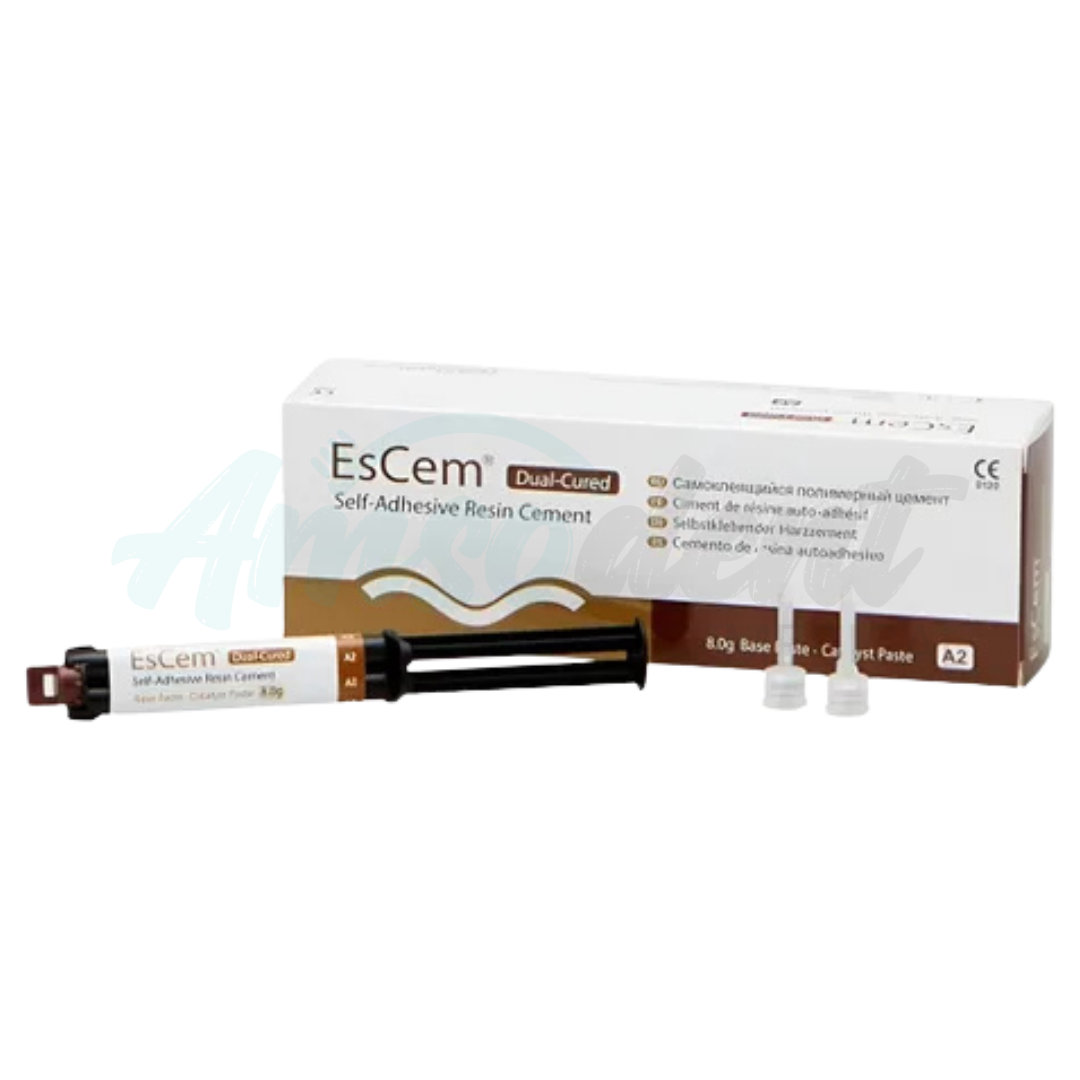 Cemento Resina brUniversal ESCEM A2br (8g x 1 Dual syringe. tips) brShade A2