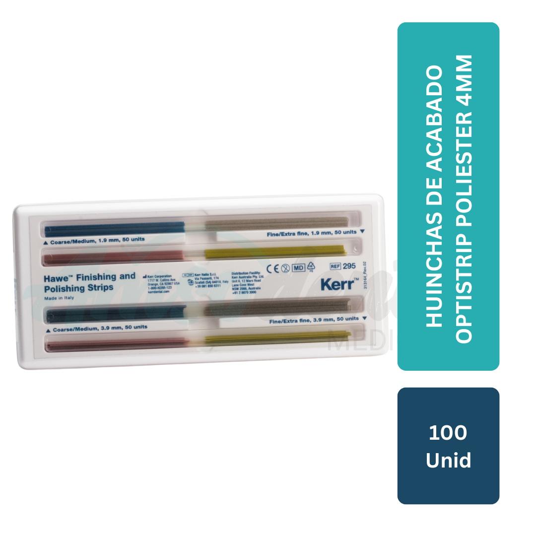 HUINCHAS DE ACABADO OPTISTRIP POLIESTER 4MM 100 UNID