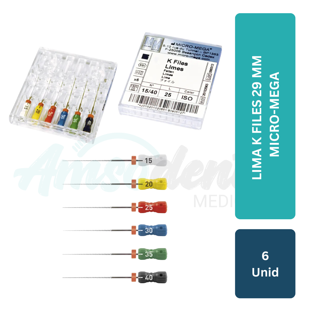Lima K Files 29 mm 6 unid Micro-Mega