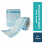 Manga para Esterelizar brSin Fuelle 100 MTInterno Vapor brAutoclave Tiras 250 und brprepicadasDE ALGODÓN LISAS SKYDENT