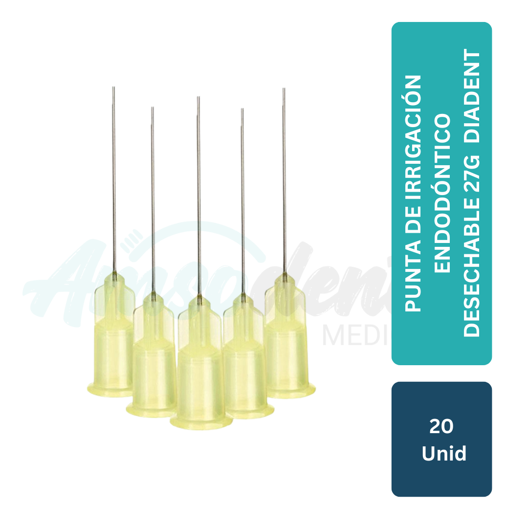 Punta de Irrigación brEndodóntico Desechable br27G 20 unid DiaDent