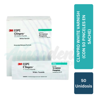 Clinpro White Varnish 50 Unidosis con 50 pinceles en sachet