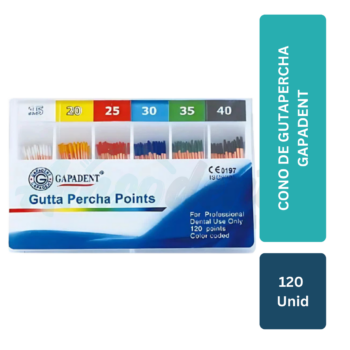 Cono de Gutapercha - 120 unid Gapadent