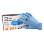 Guante de Nitrilo Celeste Kingfa
