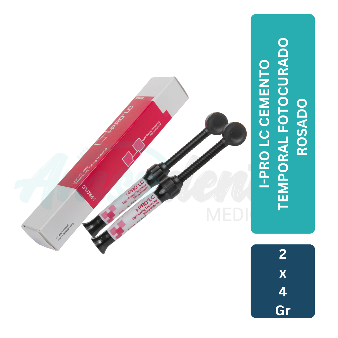I-PRO LC CEMENTO TEMPORAL FOTOCURADO ROSADO 2X4 GR
