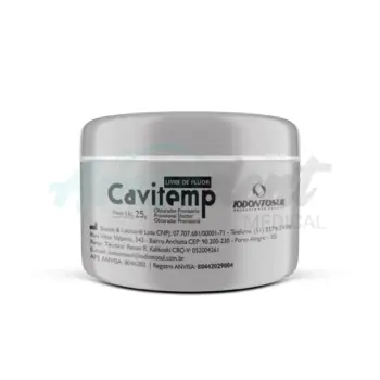 Cemento Temporal sin Fluoruro 25 grs. Cavitemp