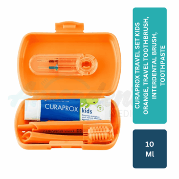 Curaprox Travel Set Kids, travel toothbrush, interdental brush, toothpaste 10ml