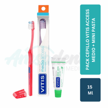 Pack Cepillo VITIS Access Medio + Mini Pasta 15 ml