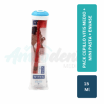 Pack Cepillo VITIS Medio + Mini Pasta 15 ml + Envase