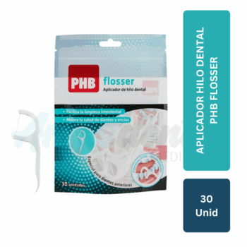 Aplicador Hilo Dental PHB Flosser, 30 Unidades