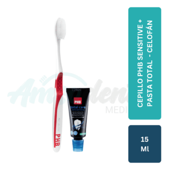 Cepillo PHB SENSITIVE + Pasta Total 15 Ml - Celofán